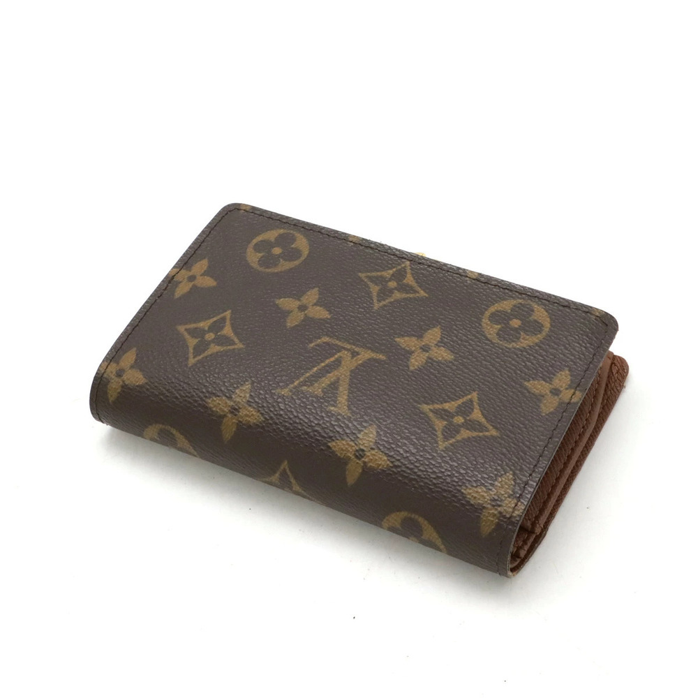 Louis Vuitton Bi Portefeuille fold Viennois Wallet Coin Monogram Purse Brown
